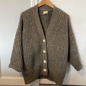 Babaa Cardigan no19 - wool - dark mist